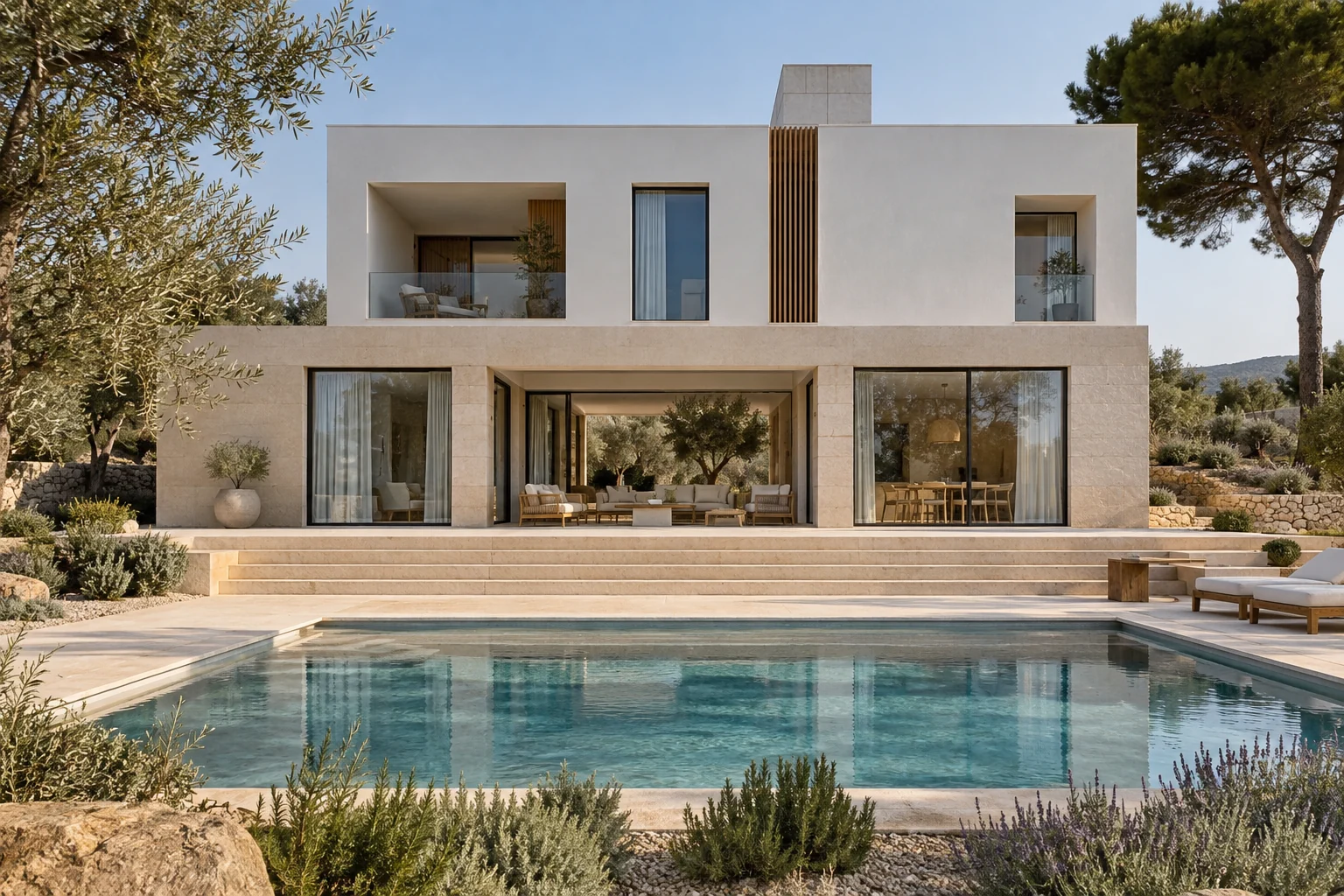 Casa Solana, vivienda unifamiliar contemporánea de dos plantas con jardín y piscina